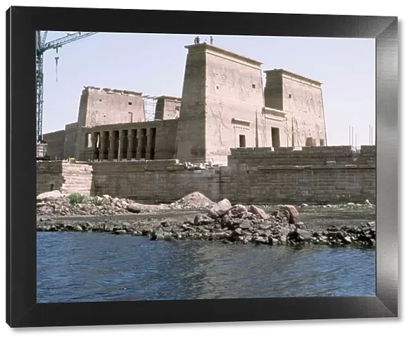 Temples of Philae, being moved to prevent submersion