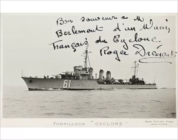 French Navy Destroyer WWII