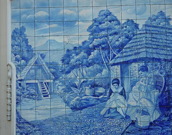 Blue Tiles, Avenida Arriaga, Funchal, Madeira