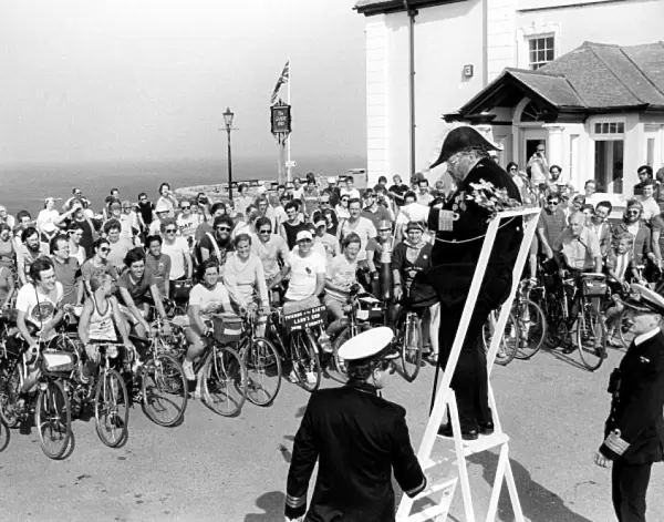 Start of a charity cycle ride, Lands End