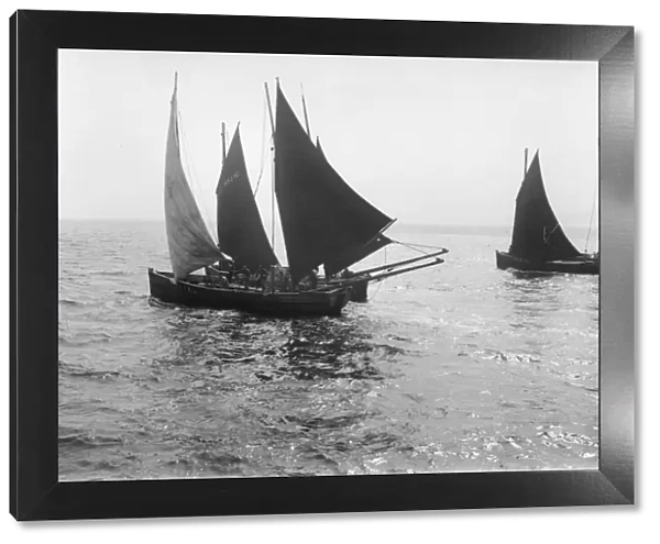 Herring boats off St Ives, Cornwall
