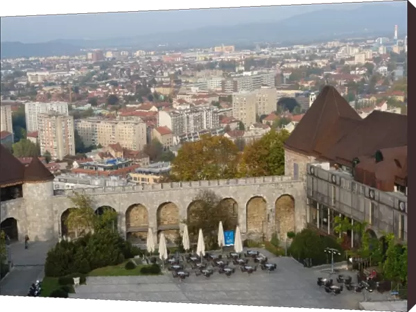View of Ljubljana, Slovenia, from the castle