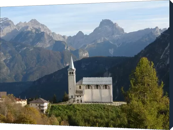 Church in Pieve di Cadore, Trento, Italy