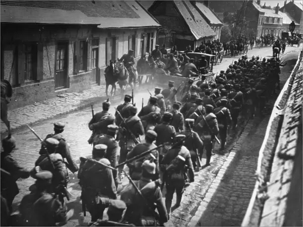 German infantry marching WWI