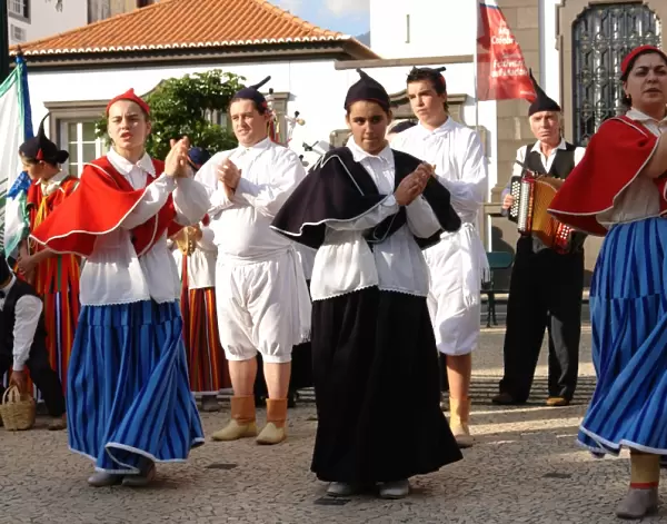 Folklore group dancing in Funchal, Madeira