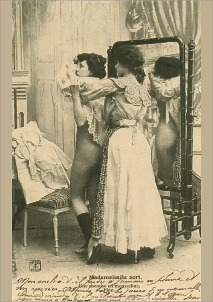 A Woman and her evening dresser