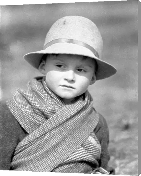 Portrait of a small boy in Devon