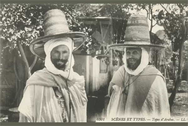 Two Arabian men in fabulous hats - Algeria