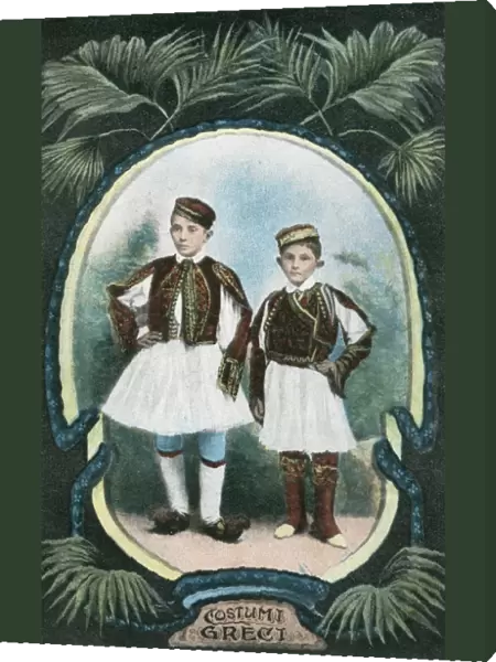 Two Boys in Greek Costume