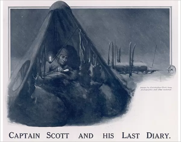 Captain Scott and his tent