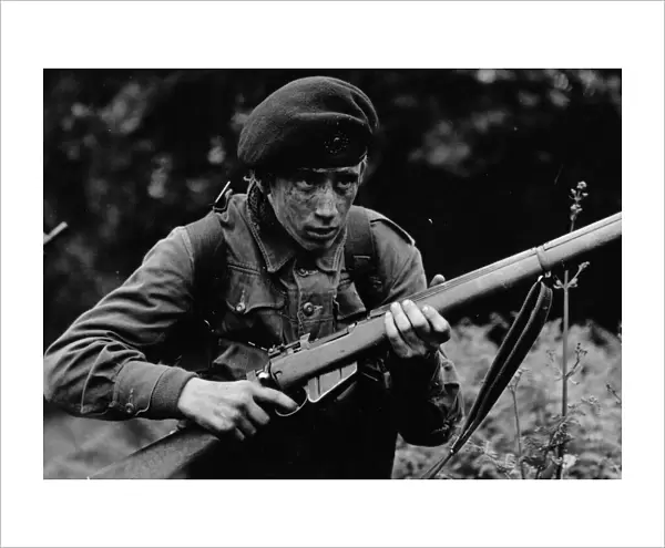 National Service - cadet with a rifle