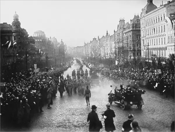 Masaryk arrives in Prague 1918