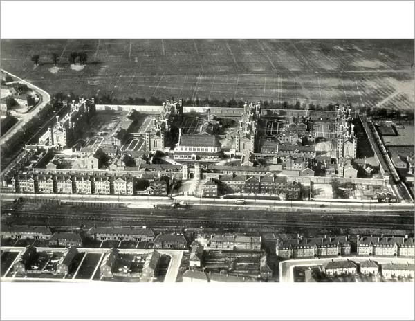 Aerial view of Wormwood Scrubs Prison, West London