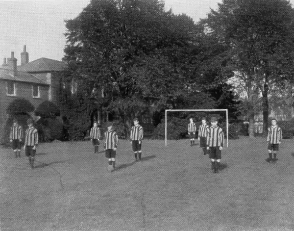 Boys playing football, NIPRCC East Harling, Norfolk