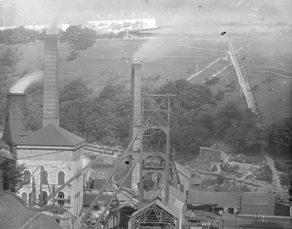 Aerial view of Tirpentwys Colliery, Pontypool, South Wales