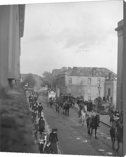 Arrival of the fair, New Bridge, Haverfordwest, South Wales