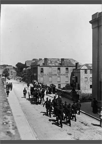 Judges carriage with police escort, Haverfordwest, Wales
