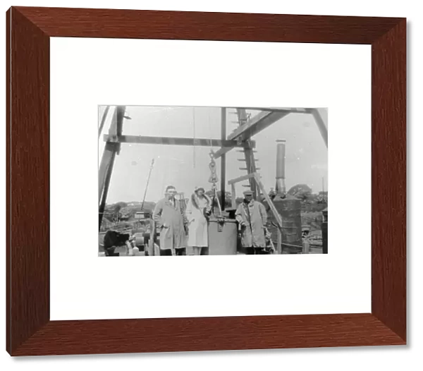 Three visitors, Hook Colliery, Pembrokeshire, South Wales