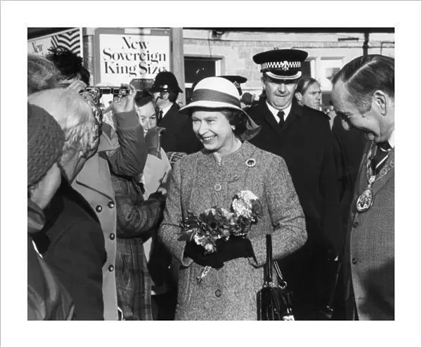 Queen Elizabeth II visiting Cornwall