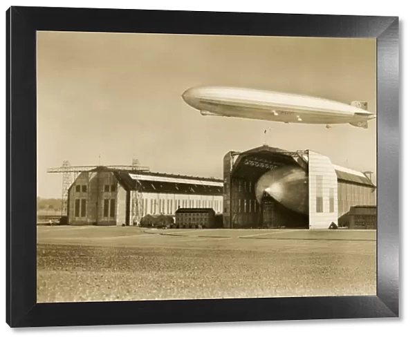 The pilots of a Zeppelin enter their cabin