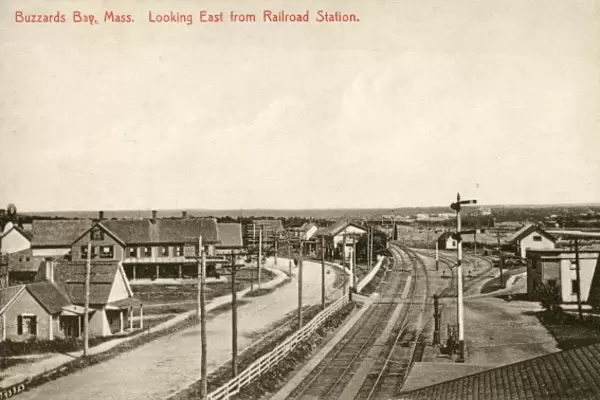 Buzzards Bay Massachusetts, Looking East from the railway st
