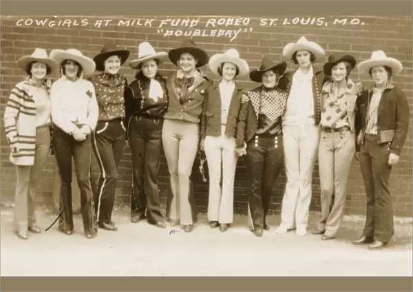 Cowgirls at milk fund rodeo