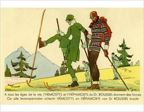 Skiing. Ren Vincent c. 1933. jpg