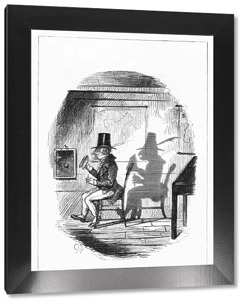 Shadow drawing. C. H. Bennett, Mr Guy Fox
