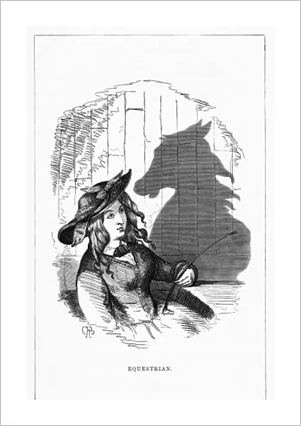 Shadow drawing. C. H. Bennett, Equestrian