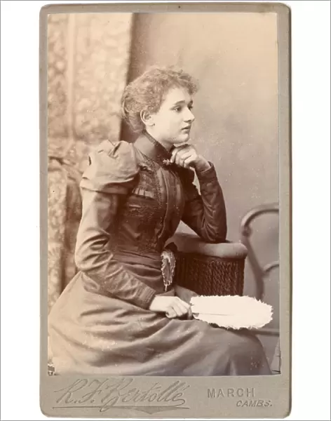Young Victorian woman in stylish dress
