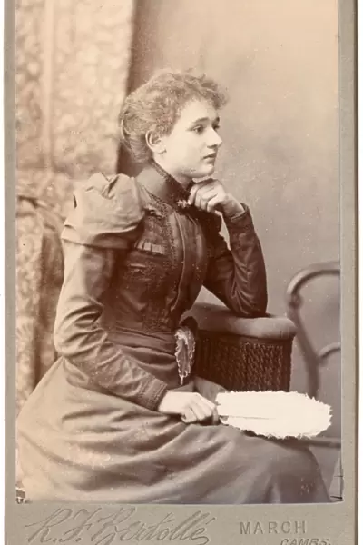 Young Victorian woman in stylish dress