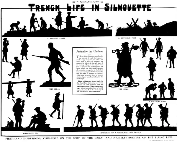 Trench Life in Silhouette by H. L. Oakley