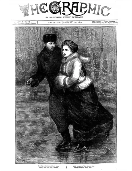Prince Alfred skating with his bride