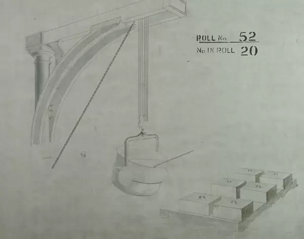Safety ladle showing crane mounting