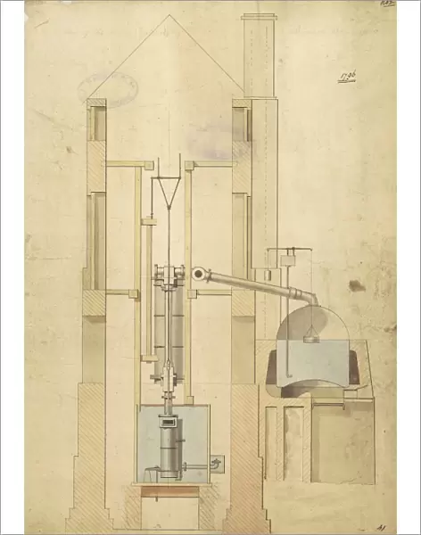 Engine and section of the boilers, Borough Water Works