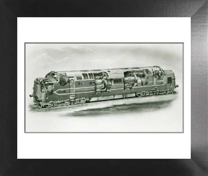 Framed Print : Deltic DP1 Locomotive Print (IMechE) Framed Print : Deltic DP1 Locomotive Print (IMechE)