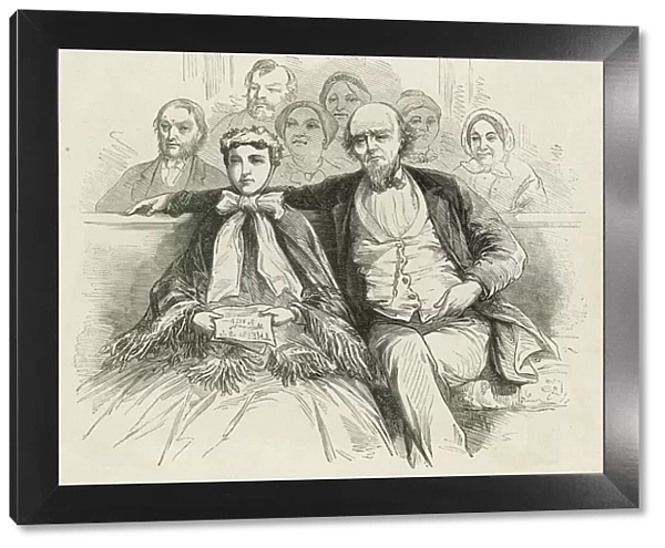 Mormon leader Brigham Young with his latest wife