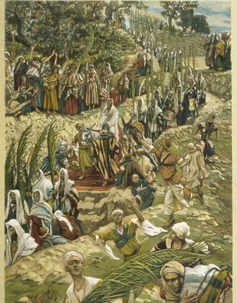Jesus entering Jerusalem on Palm Sunday