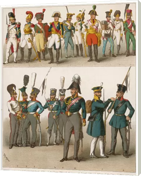 French and Prussian soldiers