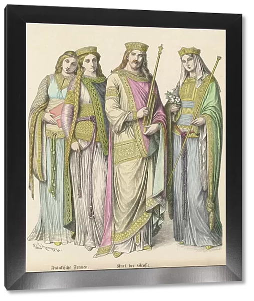 Charlemagne, King and Emperor, with Queen Hildegarde