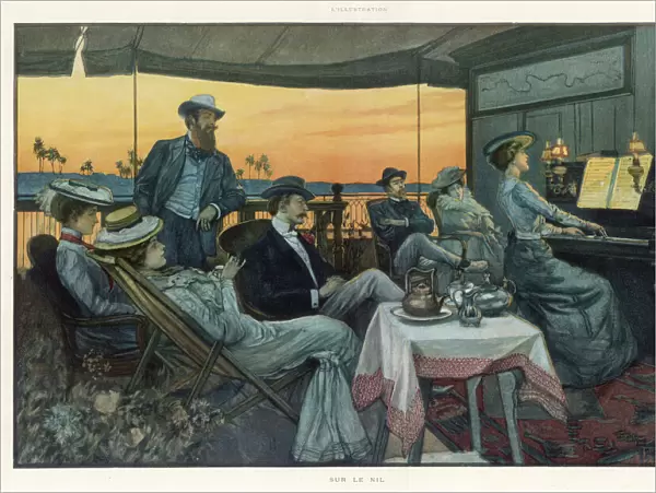 Western passengers on a Nile steamer