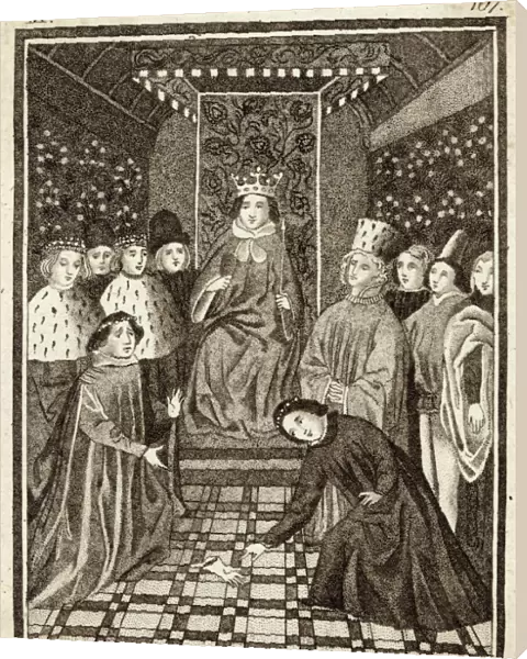 Richard II overseeing an Appeal of Treason