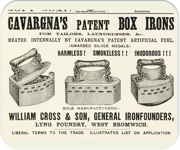 Box Irons Advert  /  1888