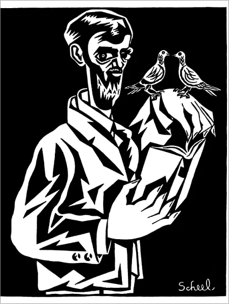 D H Lawrence  /  Caricature