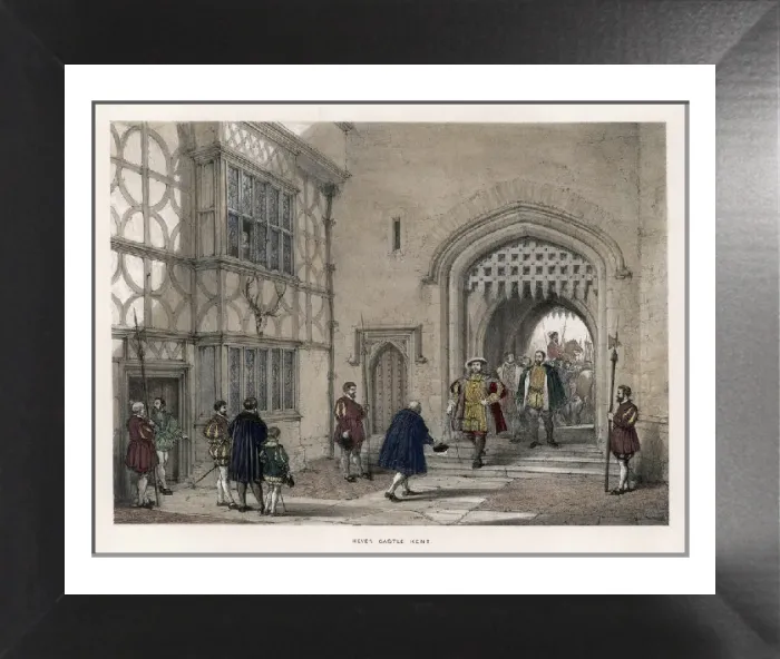 Framed Print : Print of King Henry VIII at Hever Castle
