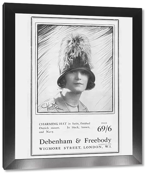 Advert for Debenham & Freebody hats, 1924