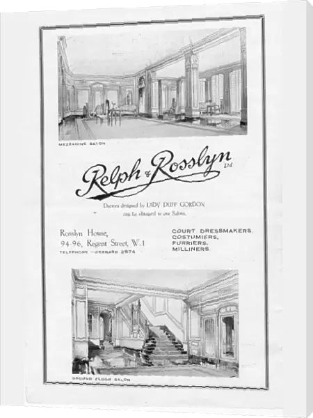 Advert for Relph & Rosslyn couture, London, 1927