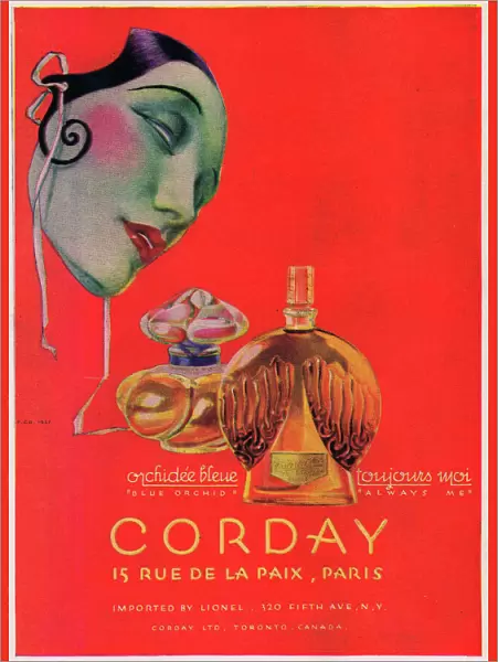Advert for Corday perfume, 1920s