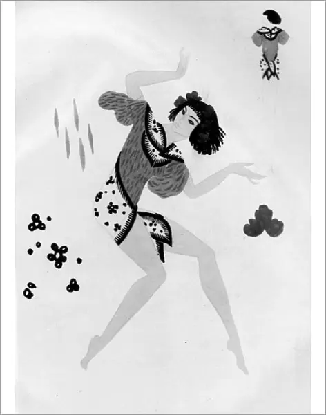 Illustration for Faun for the musical Comedy Phi Phi, 1920s
