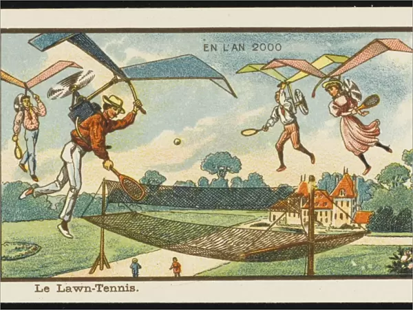 Futuristic aerial tennis